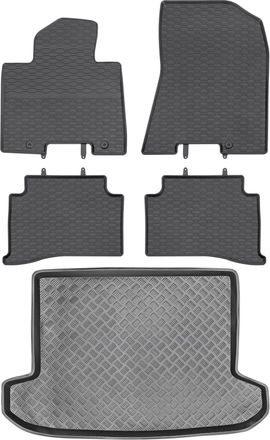OEM Hyundai Tucson Ii Suv De 2015-2020 Set - Alfombrillas De Goma Para Coche + Alfombrilla Para Maletero