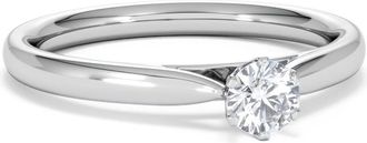 The Diamond Store Engagement Ring Certified Diamond 0.25CT G/VS High Set Chloe Platinum