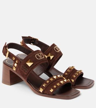 Valentino Garavani Plaster Caster Rockstud suede sandals