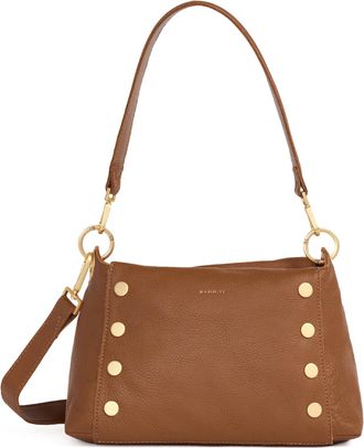 Hammitt Hammitt Bryant Mahogany Pebble Brushed Gold Red Zip Med