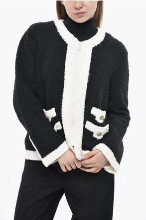 Undercover Zip-Up Cardigan with Contrast Edging size L