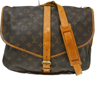 Louis Vuitton Saumur Monogram Canvas Brown Canvas Handbag (Pre-Owned)