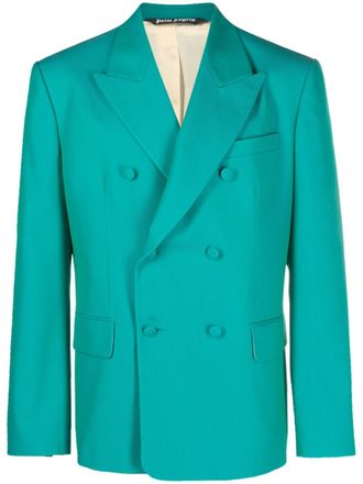 Palm Angels Blazer met dubbele rij knopen - Blauw