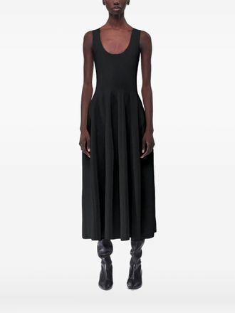 Adam Lippes Luccila silk midi dress - women - Mulberry Silk - L - Black