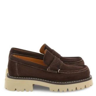 Ferragamo Fergal Suede Chunky Loafers, Size 9 EE