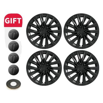 OEM Copricerchio, Materiale Resistente, Installazione Semplice, Turbina Nera Opaca, Tesla-a, Model 3 Highland 18 Pollici