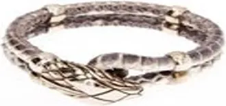 Roberto Cavalli Mens Vintage Crystal Palladium-plated Bracelet, Size S