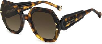 Carolina Herrera Havana Zonnebril Bruin Getint Stijl HER - Dames - Zonnebrillen - Bruin - 61 MM - Accessoires