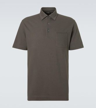 Ermenegildo Zegna Polo in piqu&eacute; di cotone