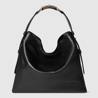 Gucci Beatrix Large Tote Bag, Black, Leather