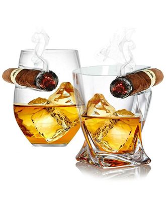 Alice Pazkus Double Old Fashioned Tumbler With Side Mounted Hol