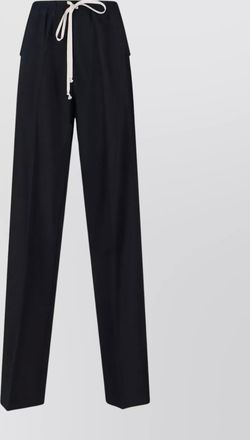 Rick Owens straight trousers with button and flap pockets