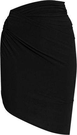 Jacquemus Black Asymmetric Draped Skirt