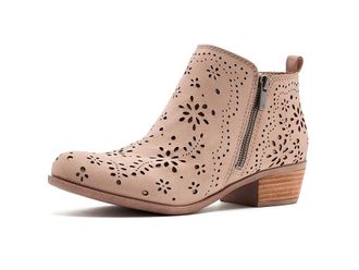 Lucky Brand Basel Bootie Womens Boots Smoke Grey : 7.5 B - Medium, Leather