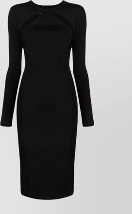 Pinko sleeve knee-length fitted cut-out back slit