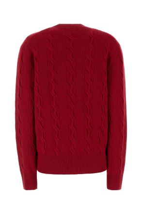 Ami Cable-Knit Merino Wool Sweater - Red