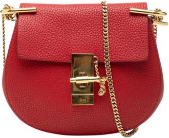 Chlo&eacute; Pre-owned Cross Body Bags, female, Red, Size: ONE SIZE Pre-owned The Drew Crossbody Bag