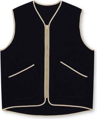Fortela Wool Vest in Navy Blue at Nordstrom, Size Small Eu