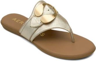 Aerosoles Glam Flip Flop in Soft Gold Fx Saffiano at Nordstrom, Size 7.5