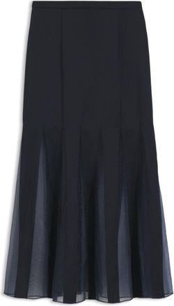 BOSS Satin slip skirt with transparent inserts