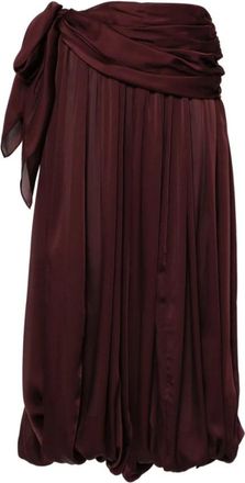 Zimmermann Luna Draped Broeken - Dames - Broeken - Rood - M - Broeken