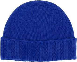 Drumohr Accessoires, Dames, Blauw, ONE Size, Wol, Kabelgebreide wollen muts