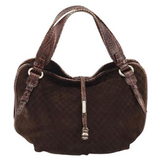 Celine Bittersweet Canvas Brown Canvas Handbag (Pre-Owned)
