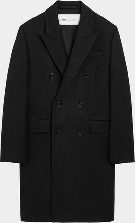 Ami Shawl Collar Wool Double-Breasted Coat