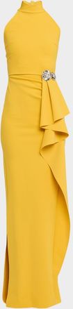 La Petite Robe Di Chiara Boni Gusay Draped Halter Column Gown