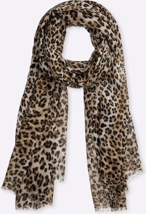 Heine Modeschal HEINE, Damen, schoko, Viskose, gemustert, Modet&uuml;cher Modeschal