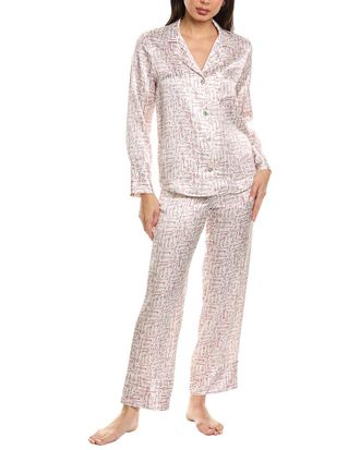 Petite Plume 2Pc Classic Silk Pajama Set