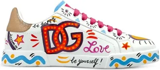 Dolce & Gabbana Logo-print Leather Sneakers
