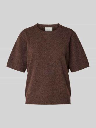 Neo Noir Neo Noir T-Shirt in Strick-Optik Modell Missy in Dunkelbraun, Gr&ouml;&szlig;e 36