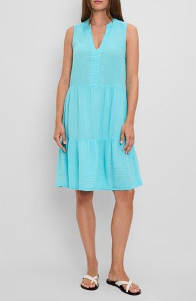 Michael Stars Daisy Cotton Gauze Babydoll Dress in Aruba at Nordstrom, Size X-Small