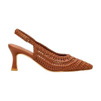 Ovye By Cristina Lucchi Schoenen, Dames, Bruin, 40 EU, Leer, Slingback Intrecciata