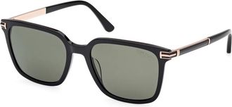 Tom Ford Stijlvolle zonnebril Jochem 01R - Heren - Zonnebrillen - Zwart - 56 MM - Accessoires