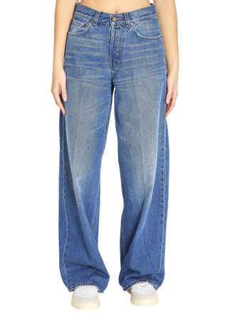 Haikure Blue Straight Mid Rise Jeans