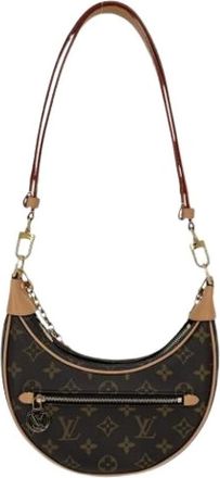 Louis Vuitton Tweedehands Canvas Louis Vuitton tassen - Dames - Vintage Schoudertas - Bruin - ONE Size - Vintage