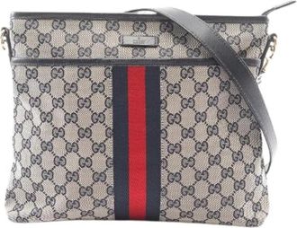 Gucci Pre-owned GG Canvas Lederen Schoudertas - Dames - Vintage Schoudertas - Veelkleurig - ONE Size - Leer - Vintage