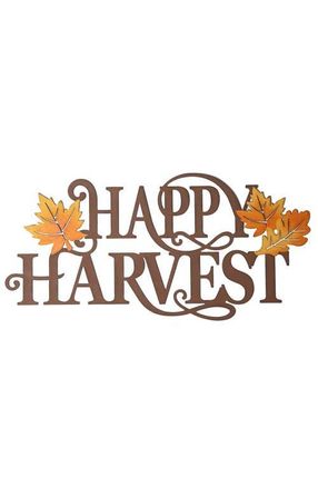 Glitzhome Metal HAPPY THANKSGIVING HAPPY FALL Wall Decor in Brown at Nordstrom