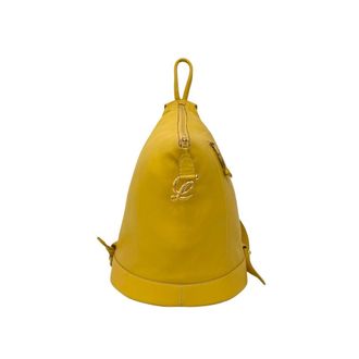 Loewe Yellow Leather Backpack Pouch (Pre-Owned)