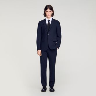 Sandro Micro check suit jacket
