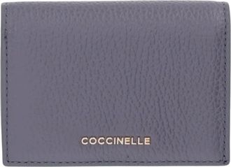 Coccinelle Cartera Plegable de Cuero - Accessories - Mujer - Gris - ONE SIZE
