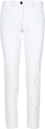 Roberto Ricci Design Slim-fit Broeken - Dames - Slim Fit Broeken - Wit - L - Katoen - Broeken