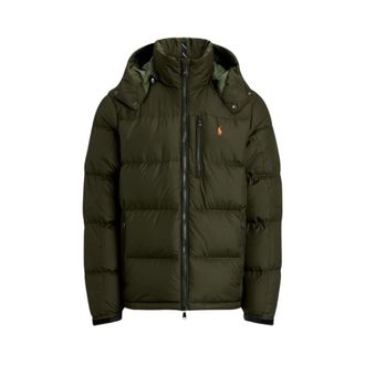 Polo Ralph Lauren Waterafstotende donsjack met afneembare capuchon - Heren - Gewatteerde jassen - Groen - 2XL - Leer - Jassen