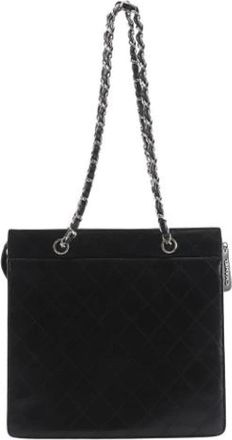 Chanel Pre-owned Tote Bags, female, Black, Size: ONE SIZE Pre-owned Vintage Leather Tote Bag
