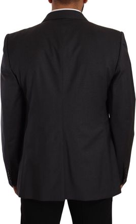 Dolce & Gabbana Mens Gray Double Breasted 2 Piece Sicilia Blazer Virgin Wool Clothing