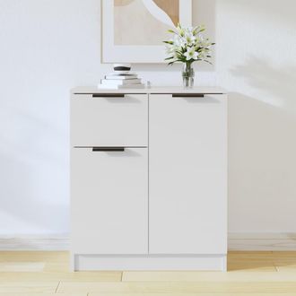 vidaXL Aparador De Madera Contrachapada Blanco 60x30x70 Cm Vidaxl