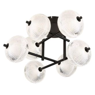 Netlighting Aida Multi Arm Semi Flush Ceiling Lamp Matt Black LED 30004500K