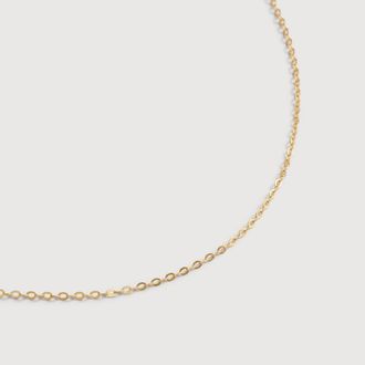Monica Vinader Gold Rolo Slim Chain Necklace
